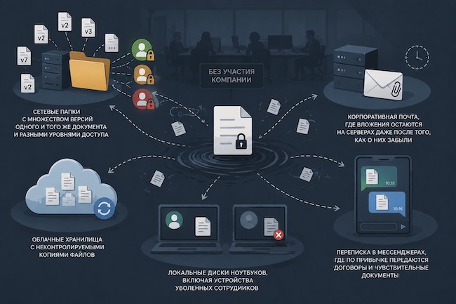Возможные места обитания неструктурированной информации