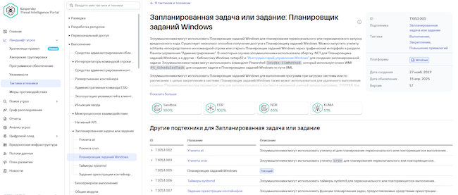 Информация по использованию планировщика Windows