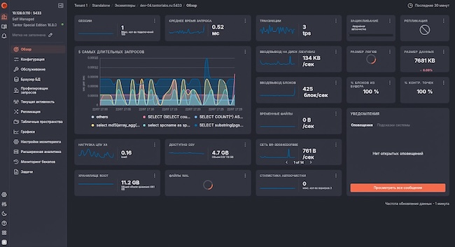 Пользовательский интерфейс Tantor (Источник: TANTOR LABS)