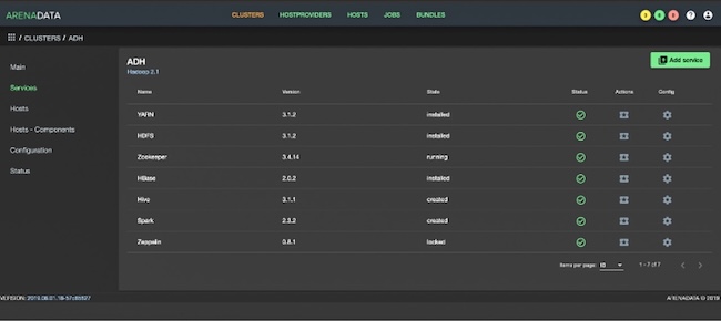Интерфейс Arenadata Prosperity (Источник: Arenadata)