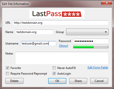 Last Pass менеджер паролей для  Firefox, Internet  Explorer,   Google Chrome