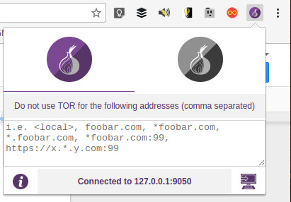 Подключение расширения Chrome к сети Tor