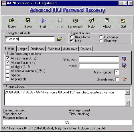 Advanced ARJ Password Recovery