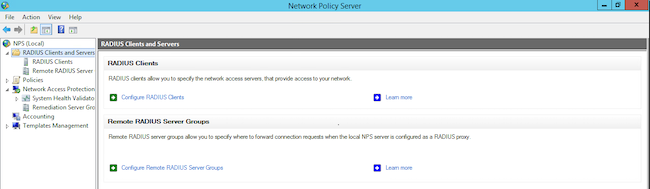 Интерфейс Network Policy Server