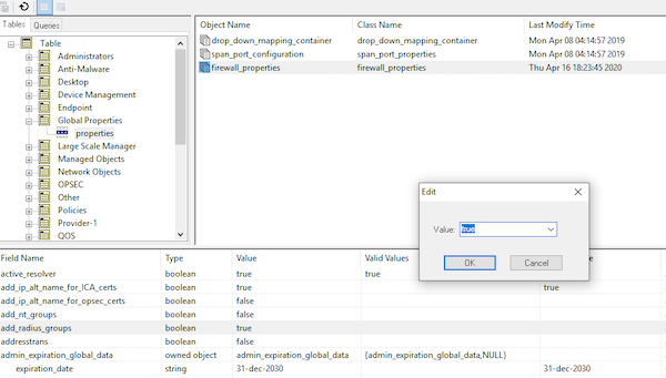 Изменение параметров «add_radius_groups» в окне GuiDBedit