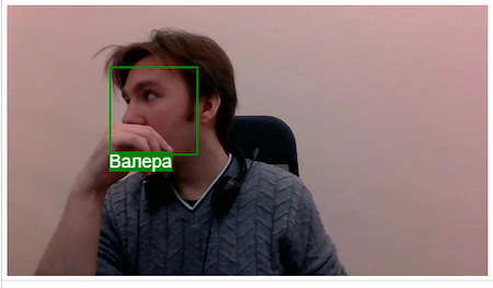 Скриншот результатов распознавания лиц