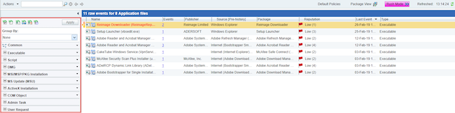 Область «Privilege Management» в CyberArk Endpoint Privilege Manager