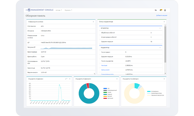 Мониторинг текущего состояния InfoWatch ARMA Management Console