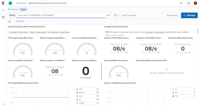 Просмотр данных в приложении Kibana