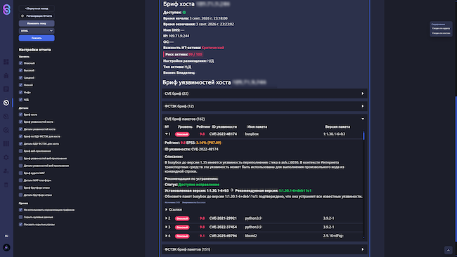 CVE бриф пакетов CVE бриф пакетов