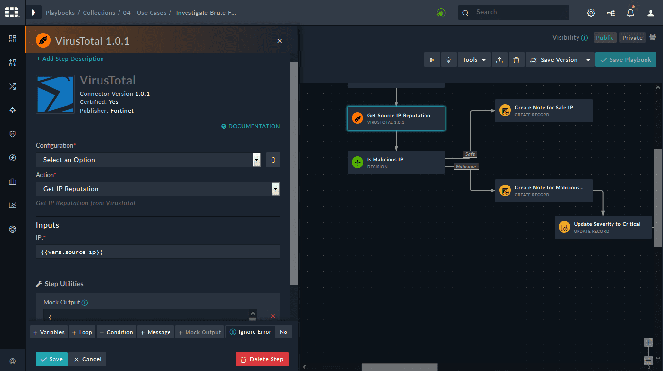 Ip checker. Fortisoar.