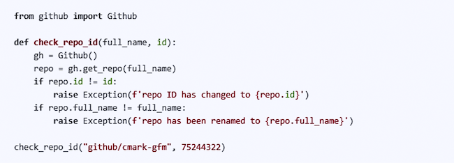 Пример, как обнаружить реподжекинг (источник: GitHub)