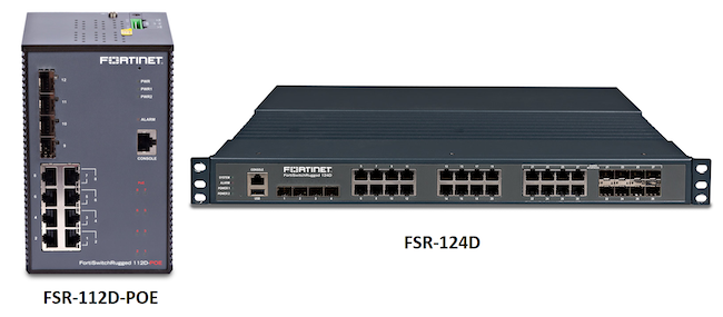 Внешний вид коммутаторов Fortinet FortiSwitch Rugged