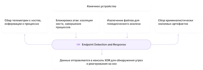 Схема работы F6 Endpoint Detection and Response