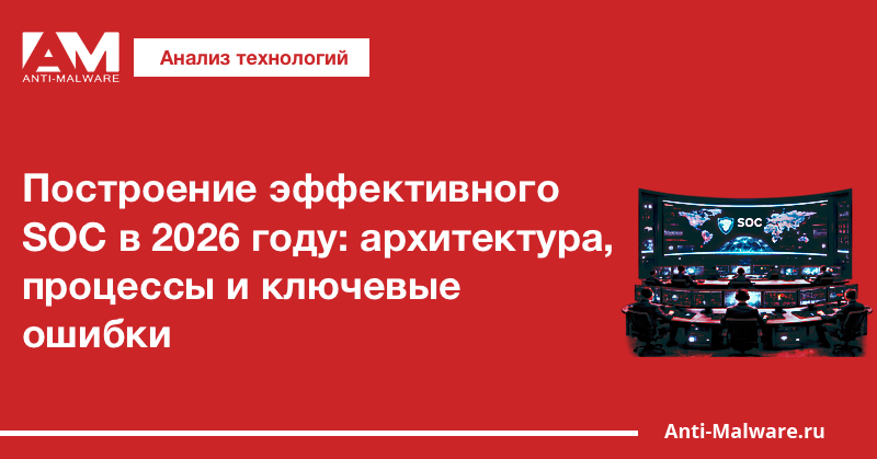 Построение эффективного SOC в 2026 году: архитектура, процессы и ключевые ошибки