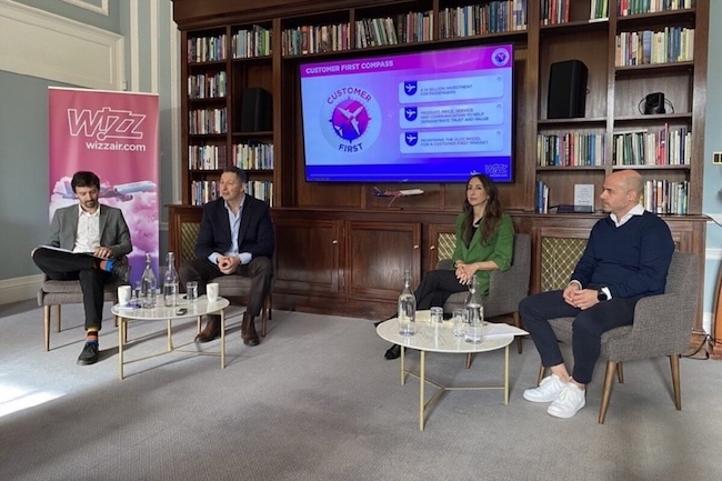 Пресс-конференция компании Wizz Air в Лондоне в октябре 2025 года