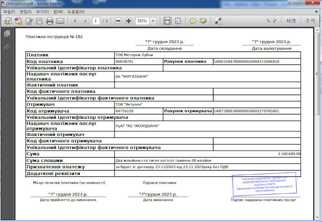 Итоговый PDF-файл, получаемый после заражения жертвы