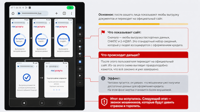 Имитация выгрузки данных