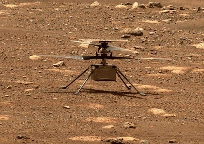 Квадрокоптер Ingenuity на Марсе (NASA/JPL-Caltech)