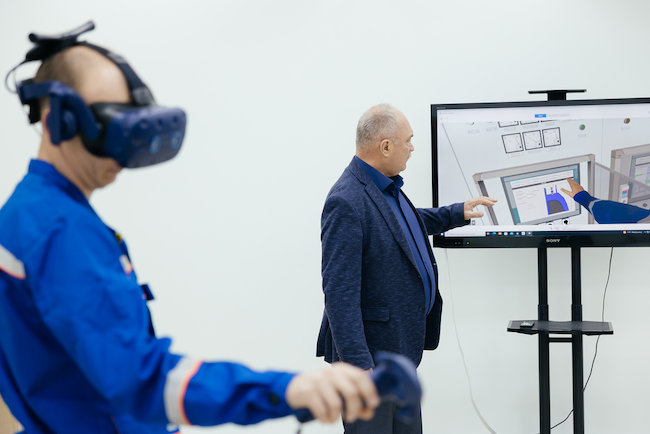 Демонстрация работы VR-системы «РусГидро»