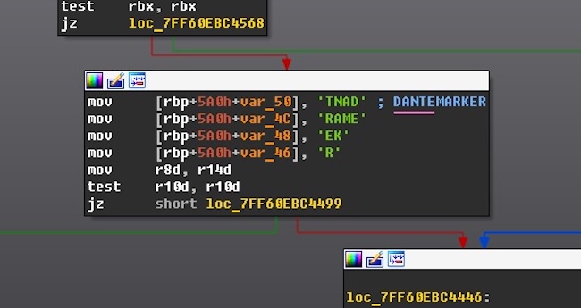 Упоминание в коде отсылки к DANTEMARKER («Лаборатория Касперского») Упоминание в коде отсылки к DANTEMARKER («Лаборатория Касперского»)