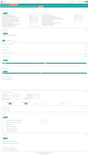 Настройки выбранного виртуального сервера в MFASOFT SAS 1.14