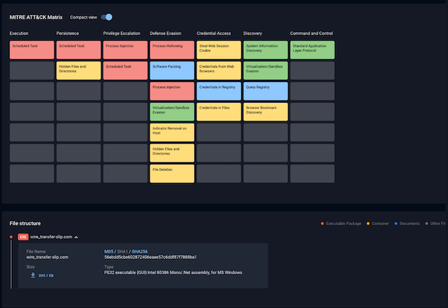 Интерфейс платформы детонации и анализа