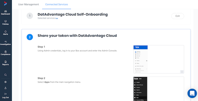 Инструкция по подключению облачных сервисов компании к Varonis DatAdvantage Cloud