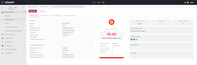 Критический уровень нарушения рабочего места