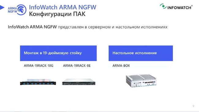 Линейка аппаратно-программных решений InfoWatch ARMA NGFW