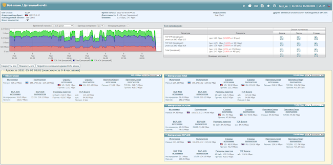 Детальный отчёт о DDoS-атаке