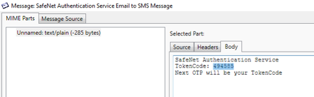 Приём OTP от сервера аутентификации SafeNet Authentication Service с помощью почтового клиента