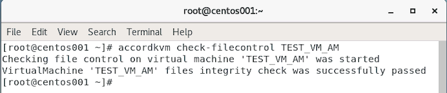 Проведение контроля целостности файлов виртуальной машины в СПО «Аккорд-KVM»