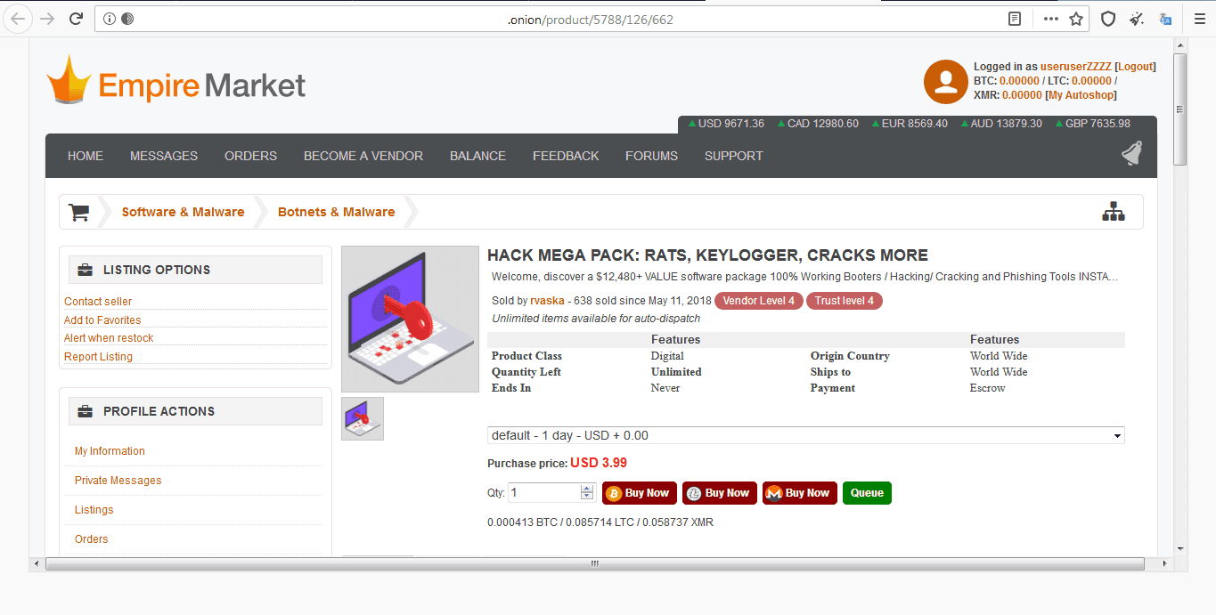 Darkweb Markets