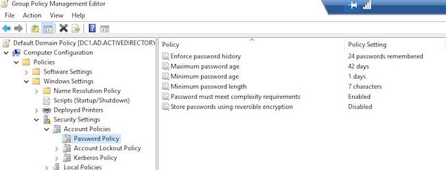 Групповая политика Password Policy