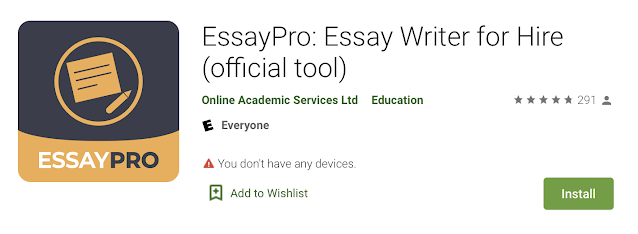 Приложение EssayPro в Google Play Store