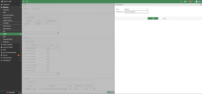 Настройка OSPF в FortiGate