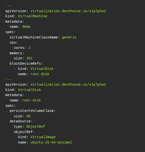 Пример YAML-манифеста Пример YAML-манифеста