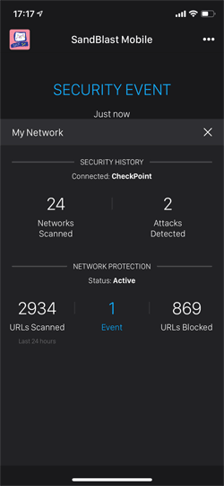 Сведения об устройстве в Check Point SandBlast Mobile на мобильном устройстве