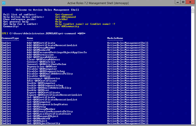 Active Roles Management Shell