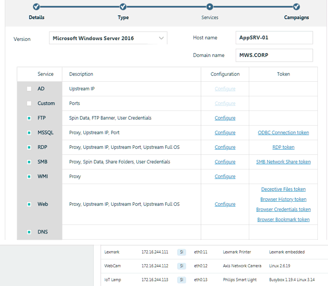 Использование токенов в TrapX DeceptionGrid