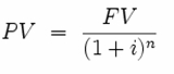Формула расчета PV