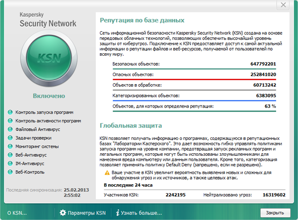 Репутационный сервис Kaspersky Security Network