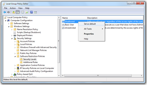 Software Restriction Policies (SRP) - эффективная защита от вирусов на Microsoft Windows 