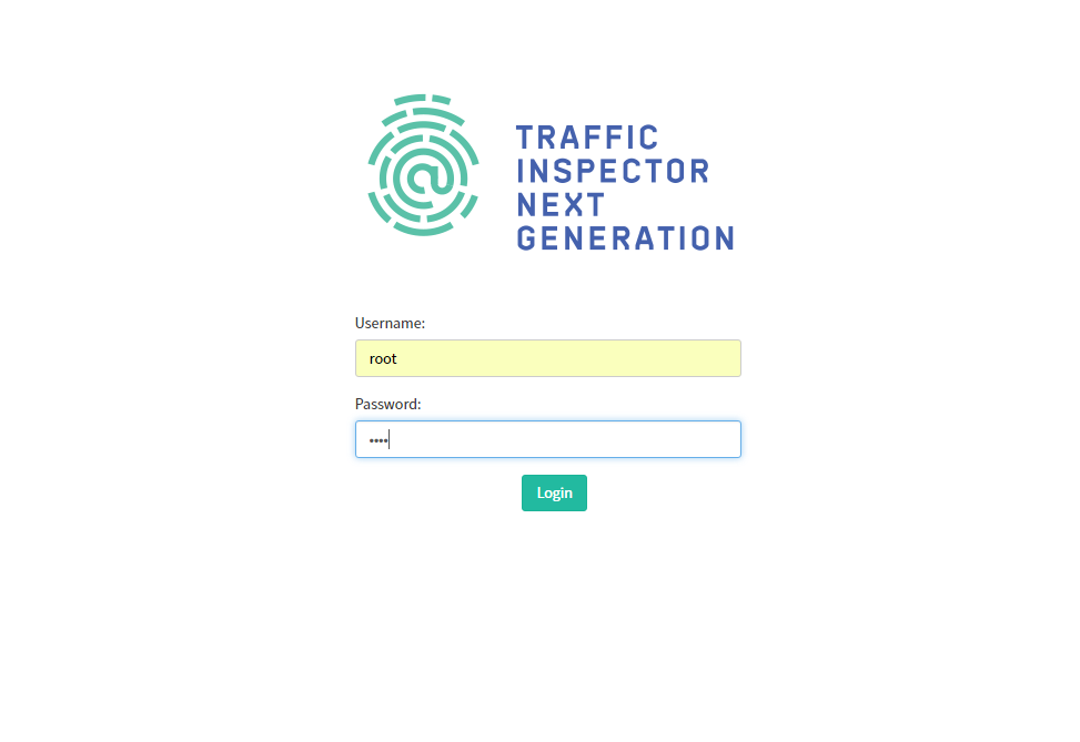 Аутентификация администратора для доступа к веб-интерфейсу Traffic Inspector Next Generation