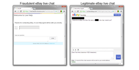 Chat live on ebay