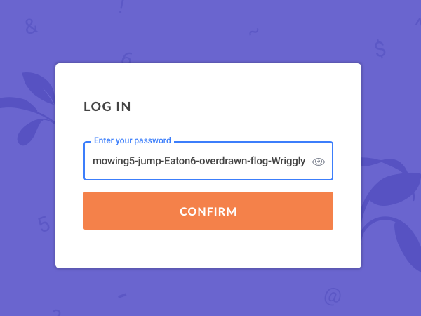 Choose a different password. Long password.