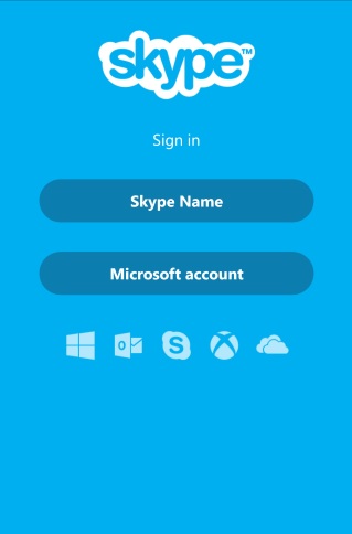 Авторизация в мессенджере Skype