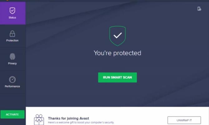 Экран приветствия Avast Business Antivirus Pro