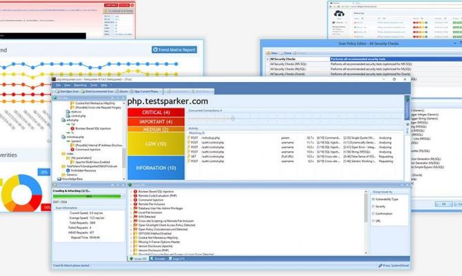 Рабочее окно Netsparker Enterprise